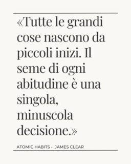 Piccole abitudini, grandi cambiamenti